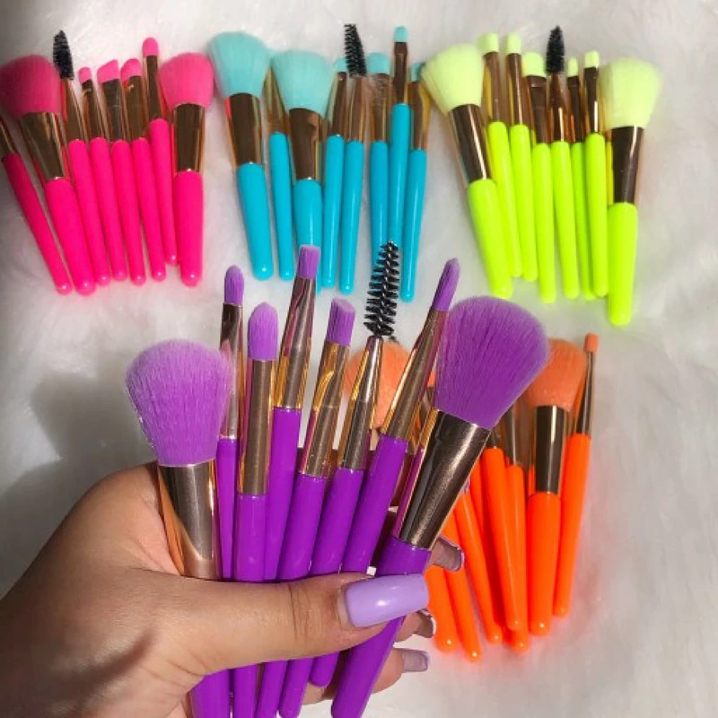 ست برس آرایشی مدل پاستیلی مجموعه 8 عددی